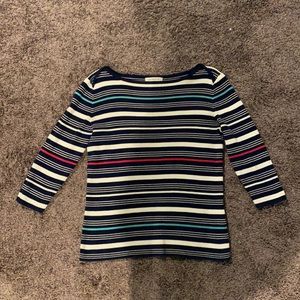 Thick multi-colored stripped shirt.